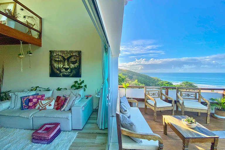Maravilhoso loft primeira linha mar, Morro Mágico