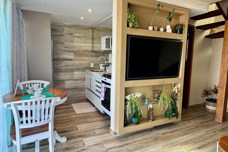 Loft incrível de frente para o mar no Morro Mágico