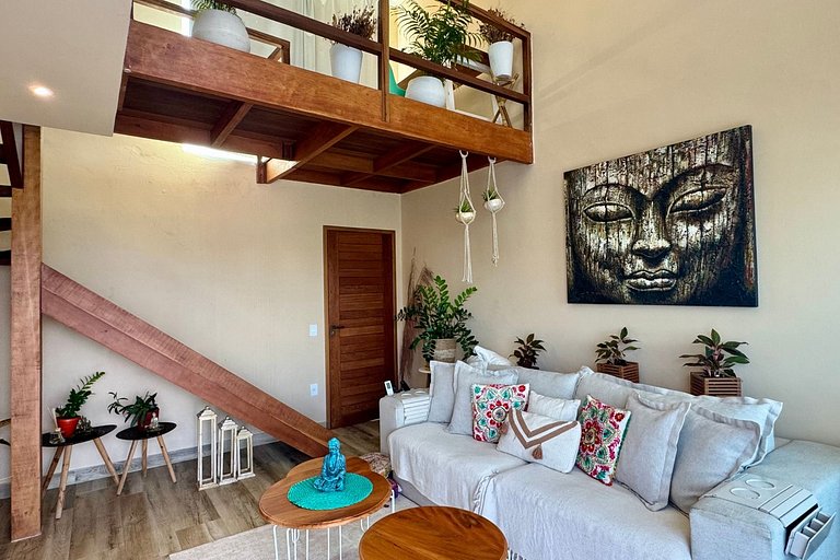 Loft incrível de frente para o mar no Morro Mágico