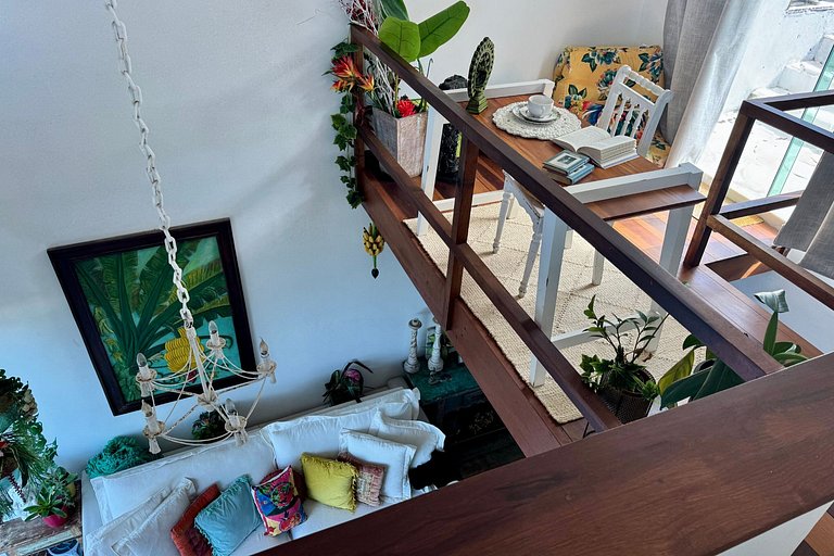 Loft incrível com vista espetacular no Morro Mágico
